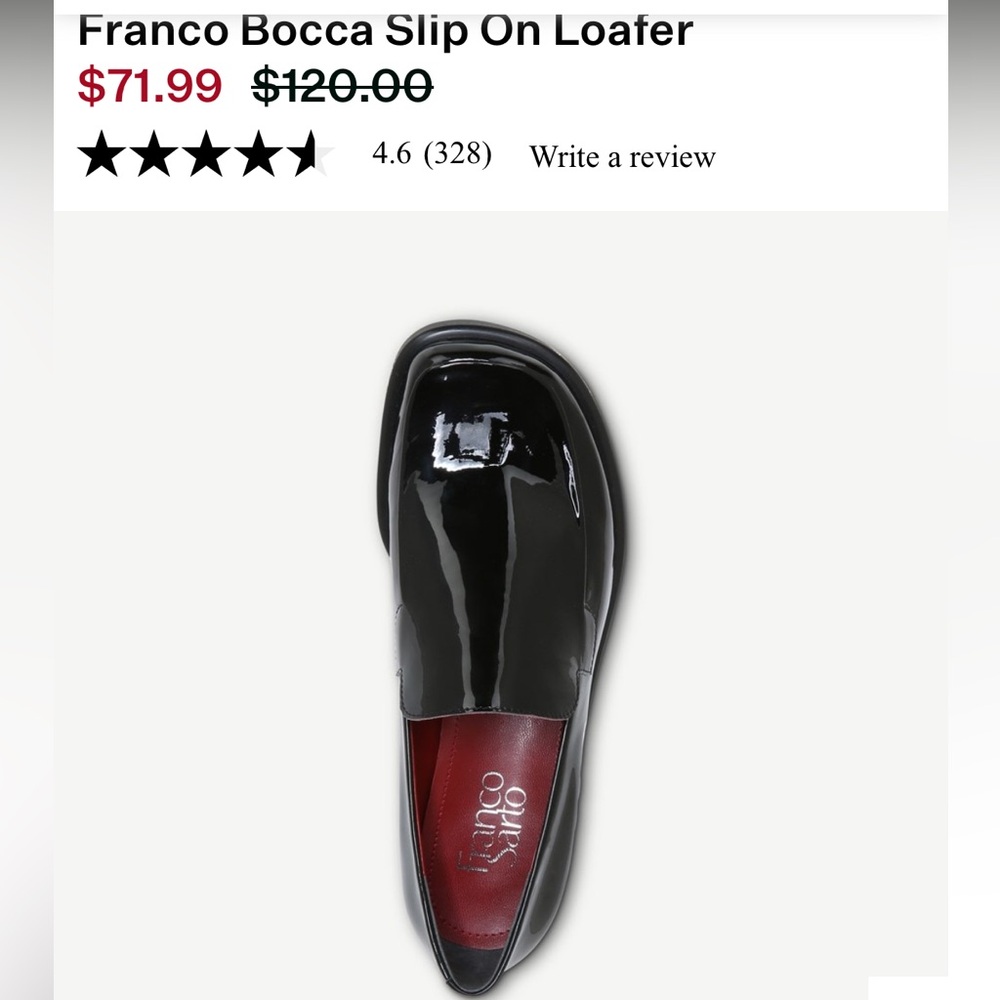 Franco Sarto Black Slip-On Loafer